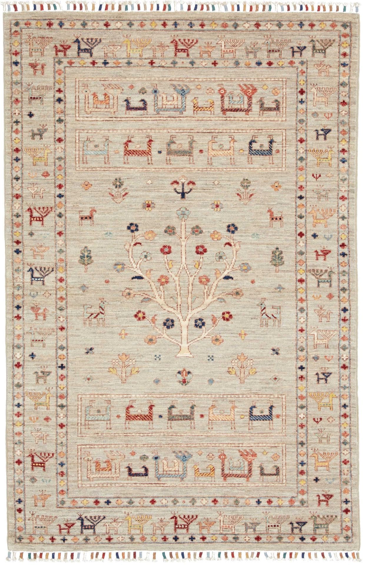 Orientteppich Samarkand 106 x 157cm aus Schurwolle, handgeknüpft