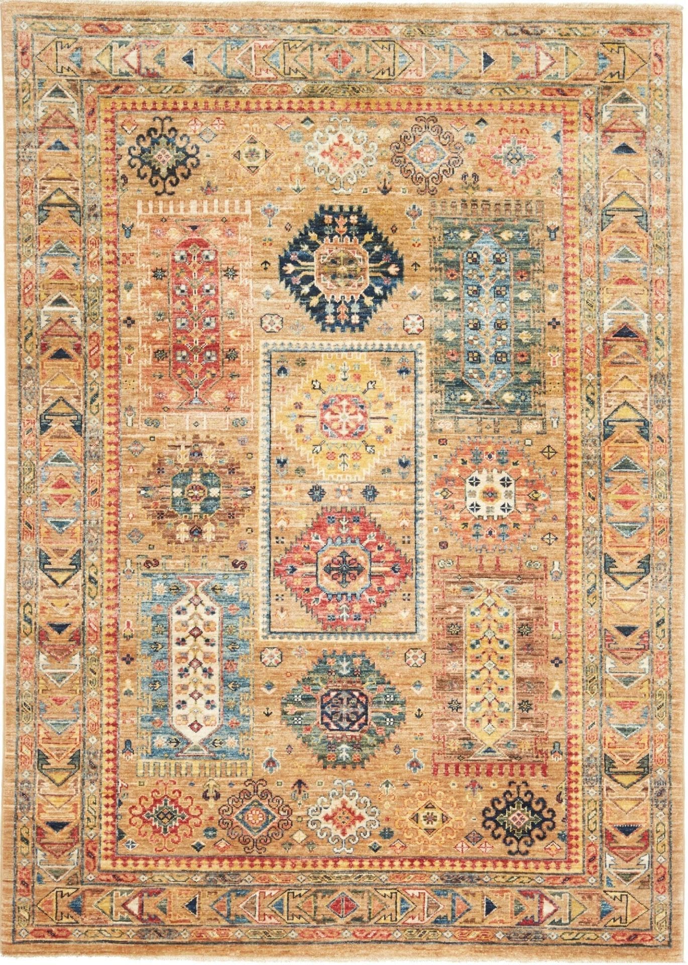 Orientteppich Samarkand 150 x 207cm - Handgeknüpft, Wolle, modern