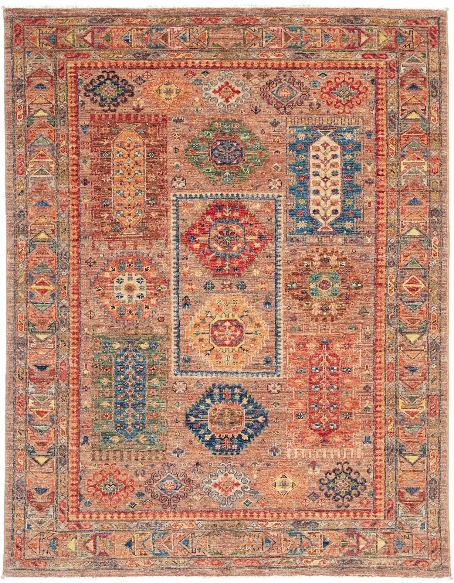 Orientteppich Samarkand 151 x 194 cm, handgeknüpft, Wolle, bunt