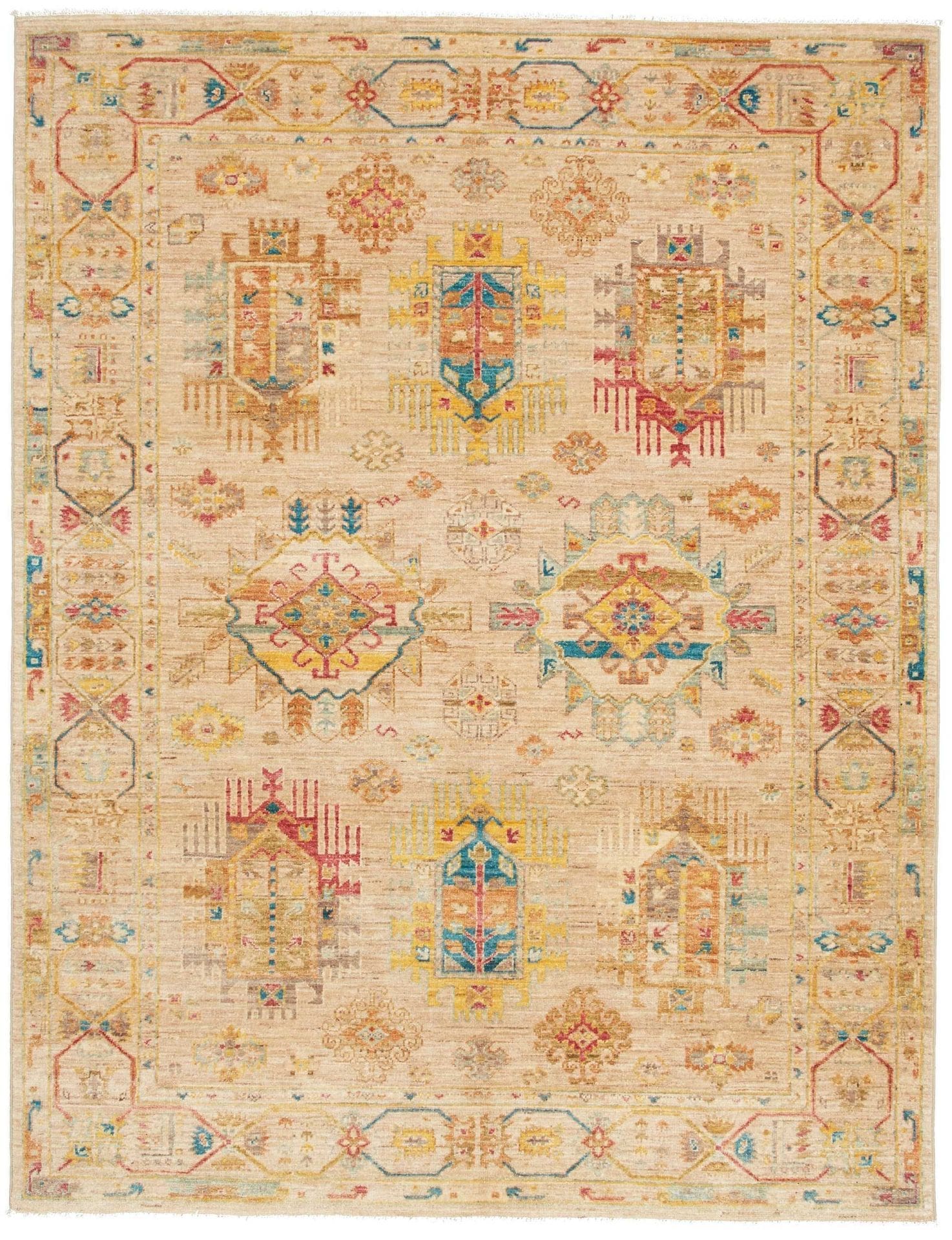 Orientteppich Samarkand 153 x 194cm - Handgeknüpft aus Wolle