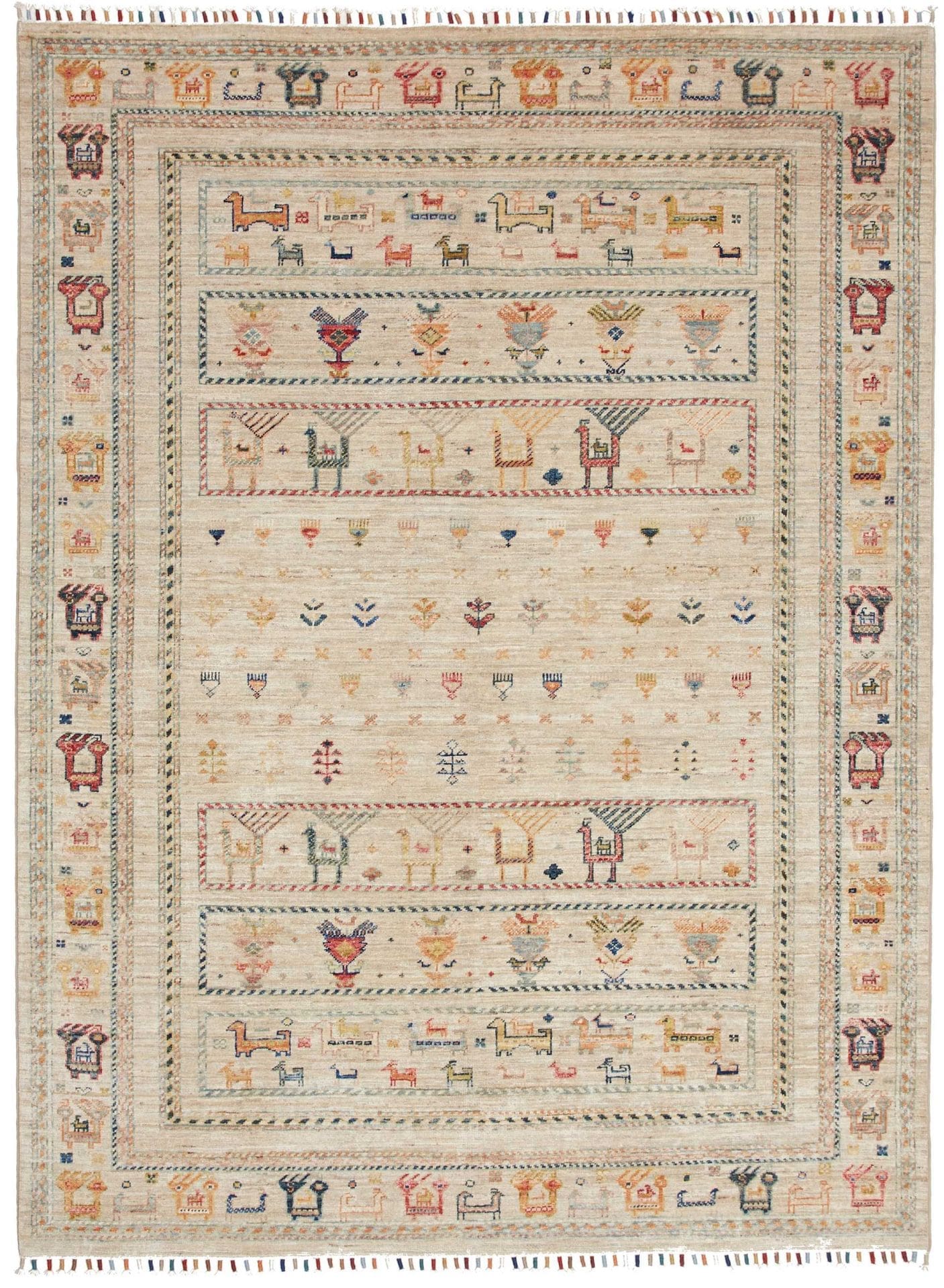 Orientteppich Samarkand 154 x 200cm, handgeknüpft, Schurwolle