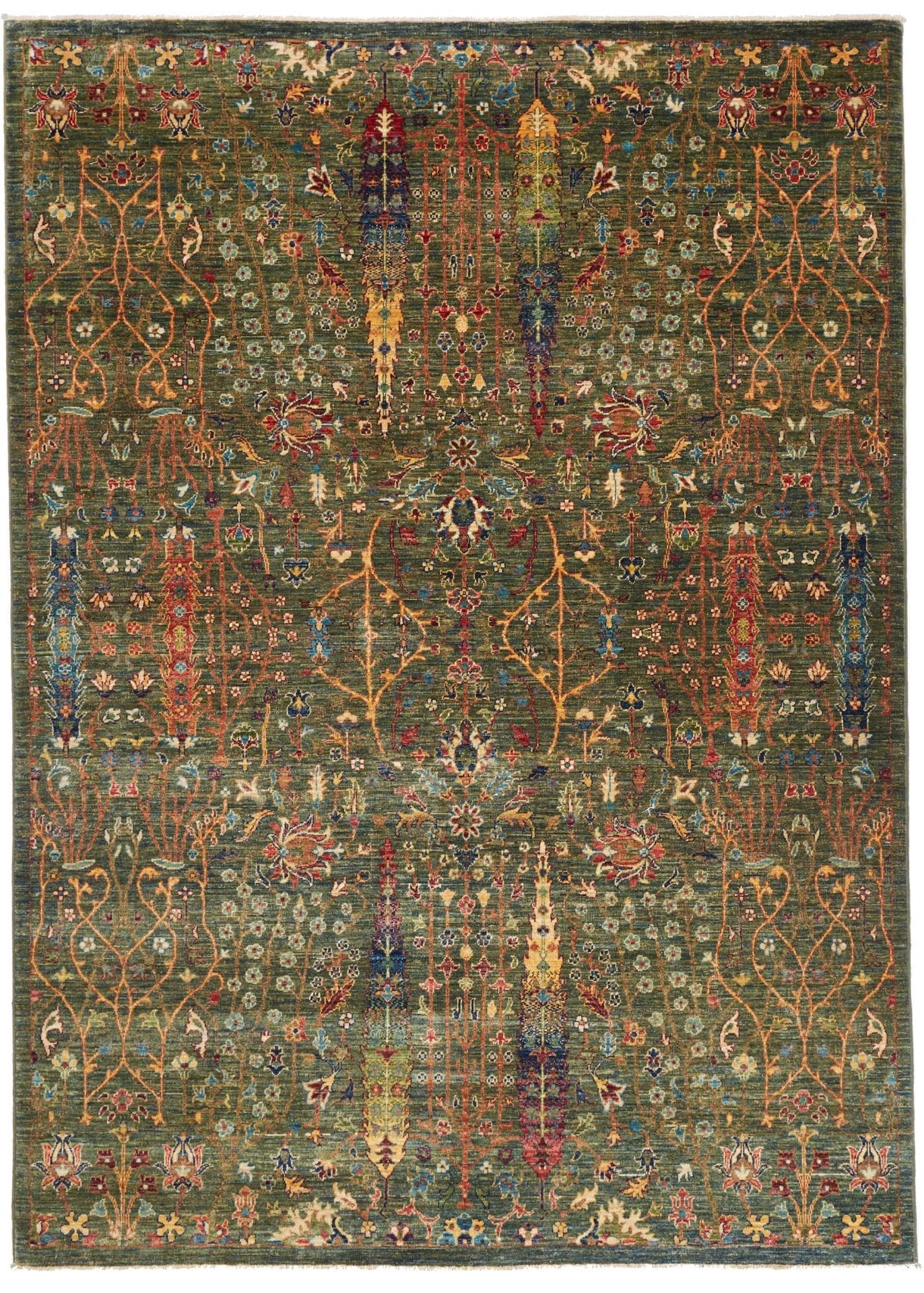 Orientteppich Samarkand 174 x 238cm, handgeknüpft, Wolle, bunt