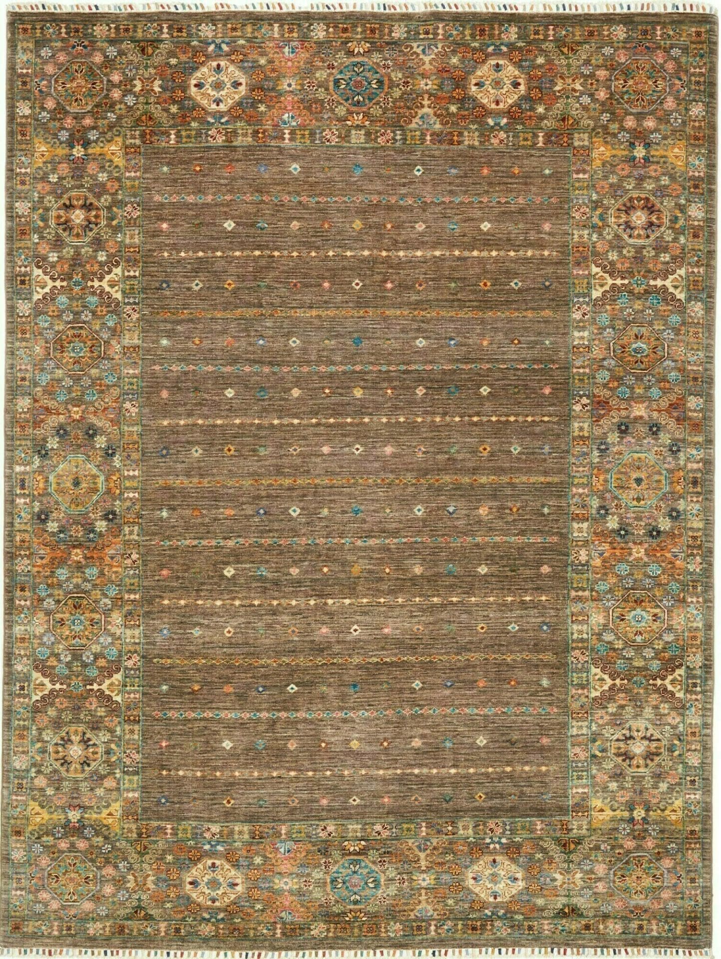 Orientteppich Samarkand 198 x 251 cm, handgeknüpft, Schurwolle