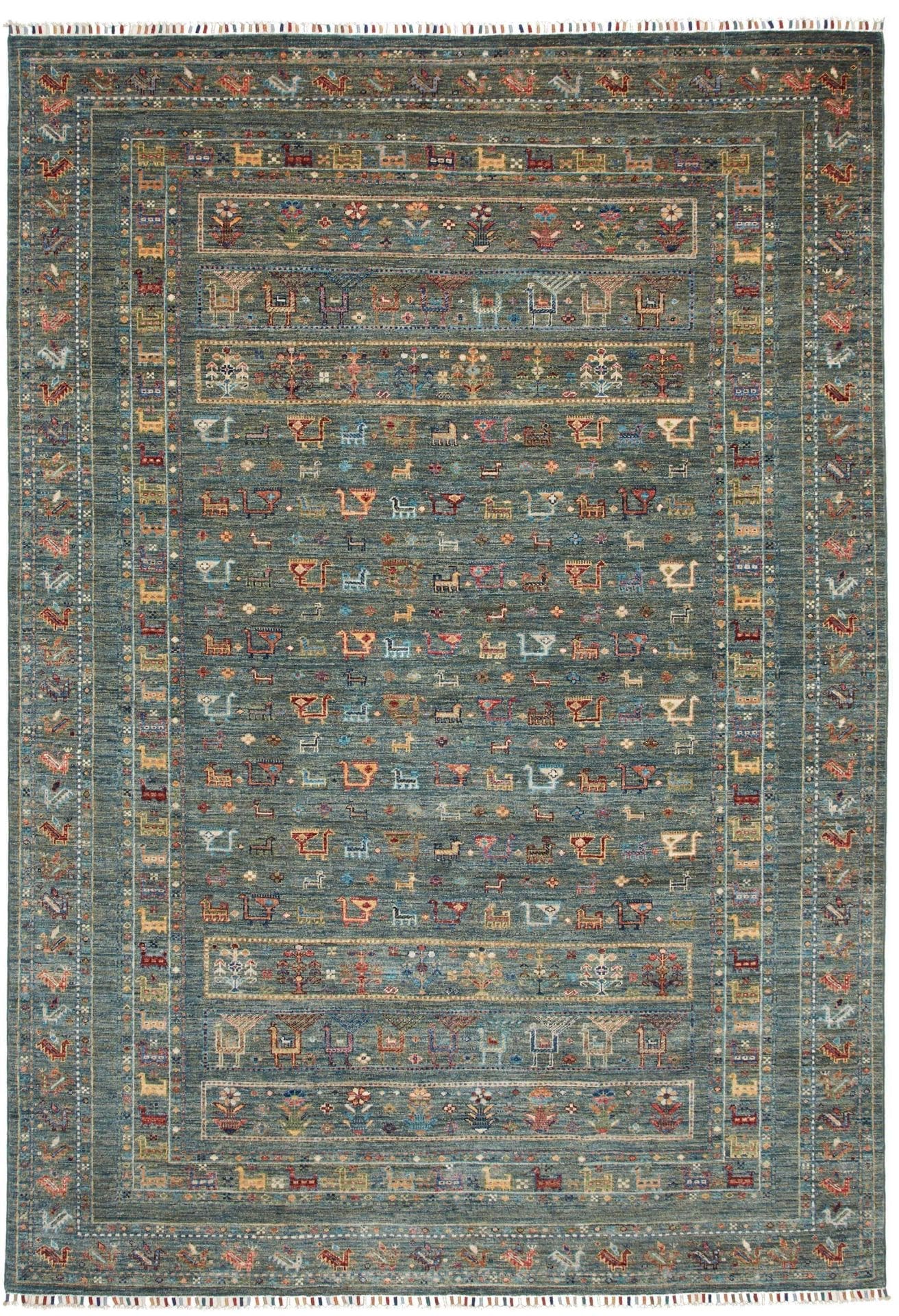 Orientteppich Samarkand 200 x 285 cm, handgeknüpft, Schurwolle