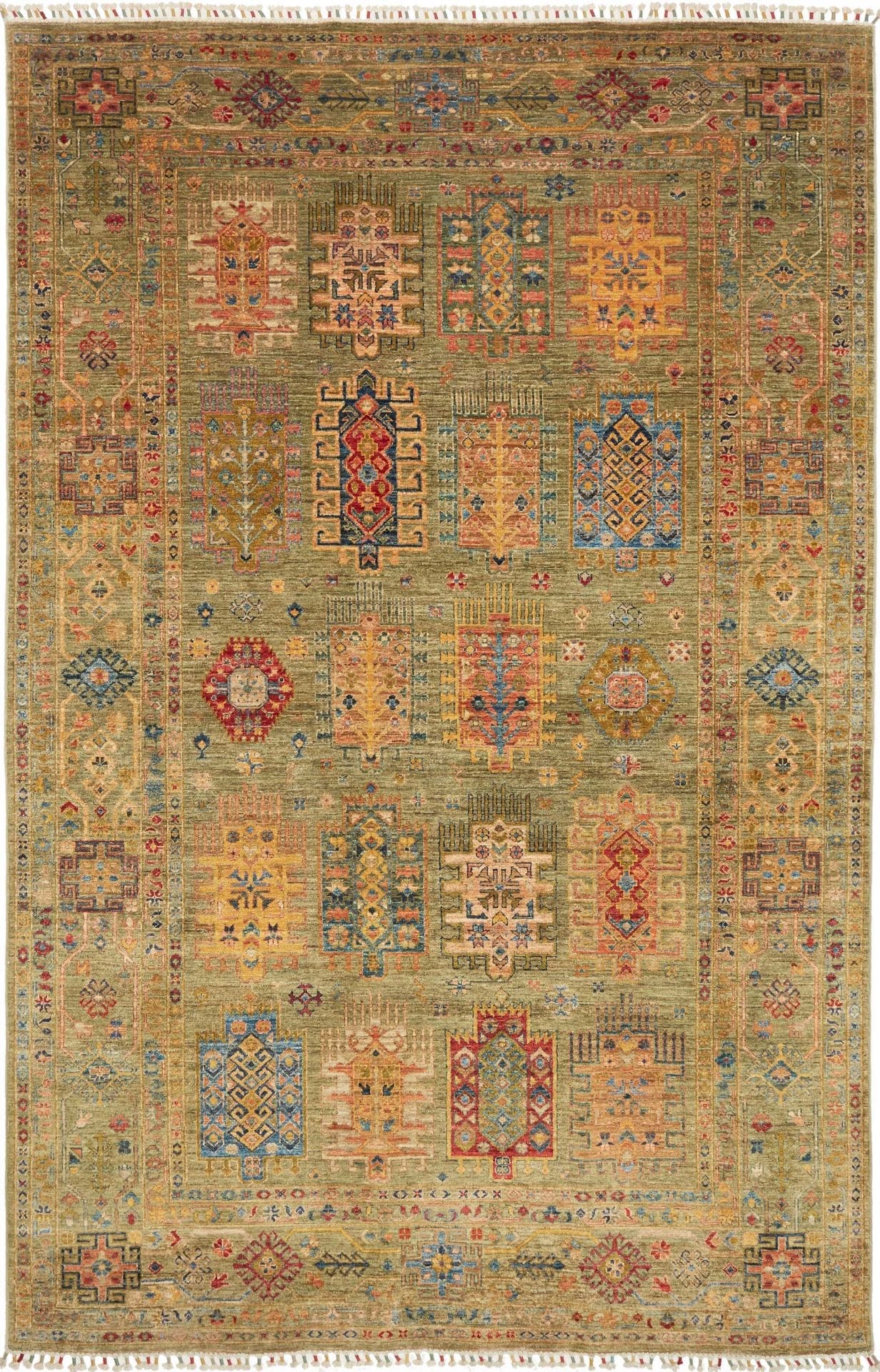 Orientteppich Samarkand 205 x 314cm, handgeknüpft, Wolle, bunt