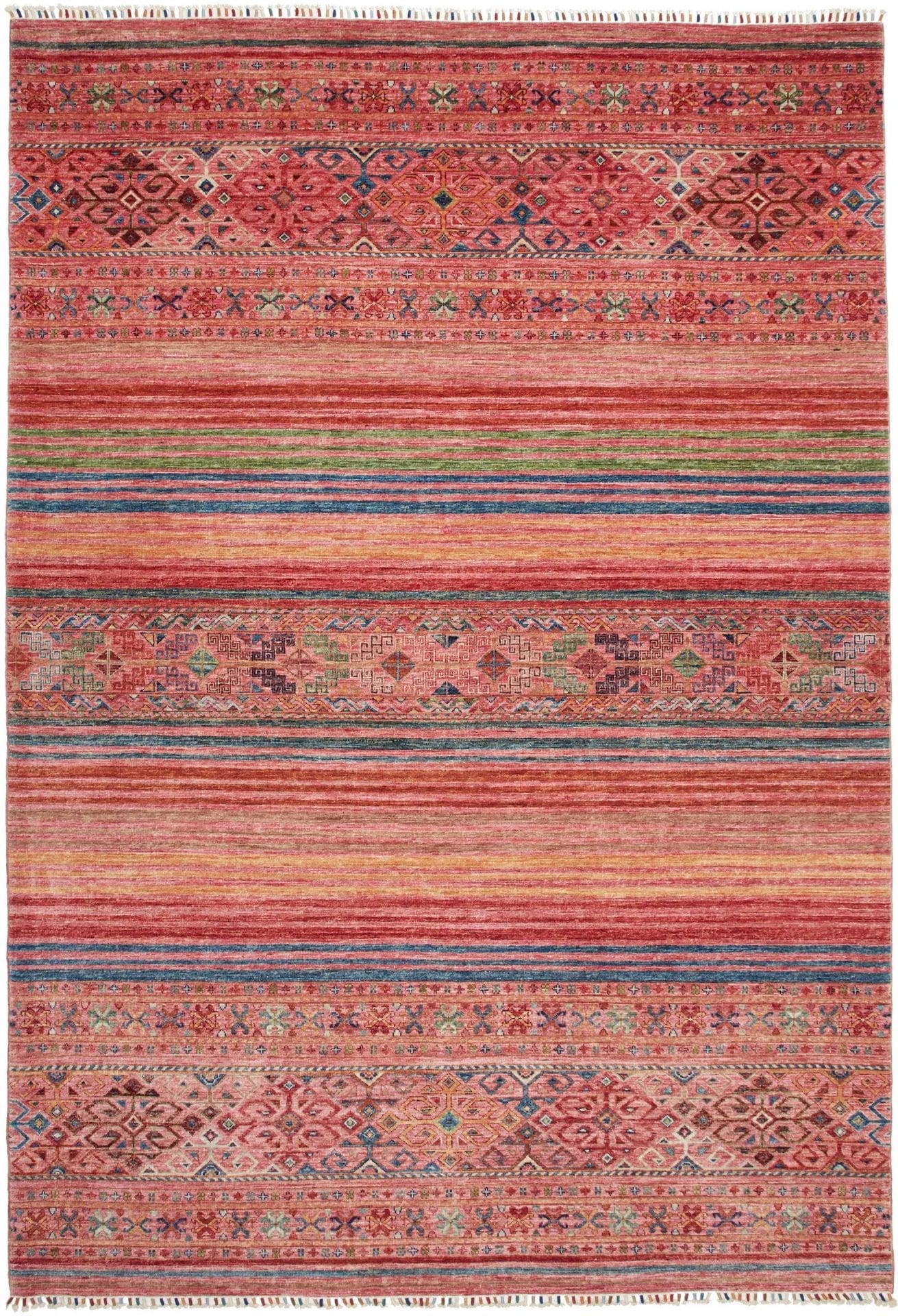 Orientteppich Samarkand 209 x 295cm handgeknüpft, Wolle, bunt
