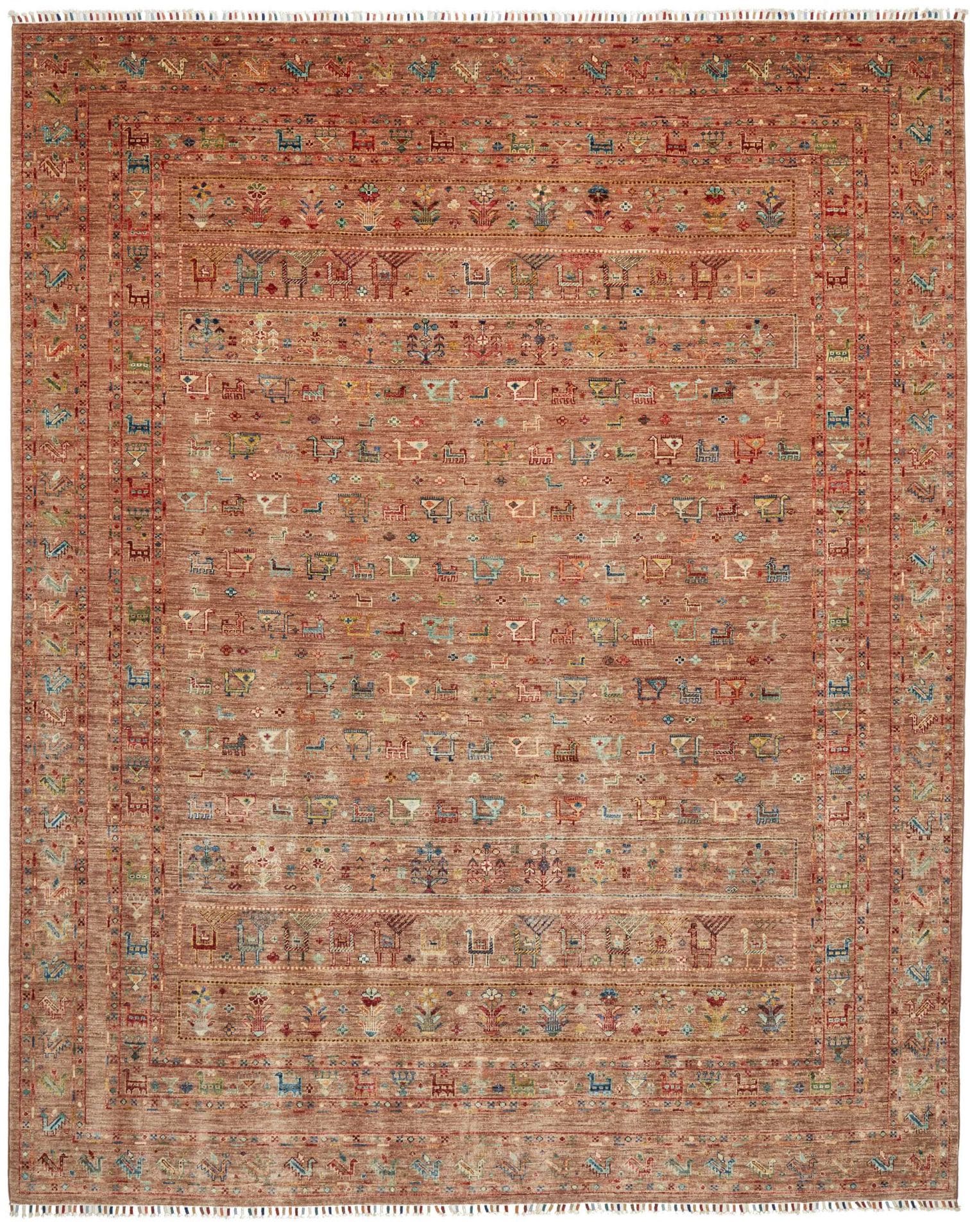 Orientteppich Samarkand 252 x 312cm aus Schurwolle, handgeknüpft