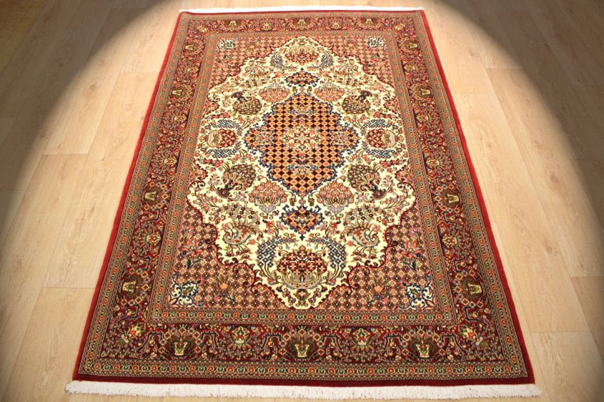 Perser Teppich "Gom" 210x138 cm, harmonische Naturfarben, handgeknüpft