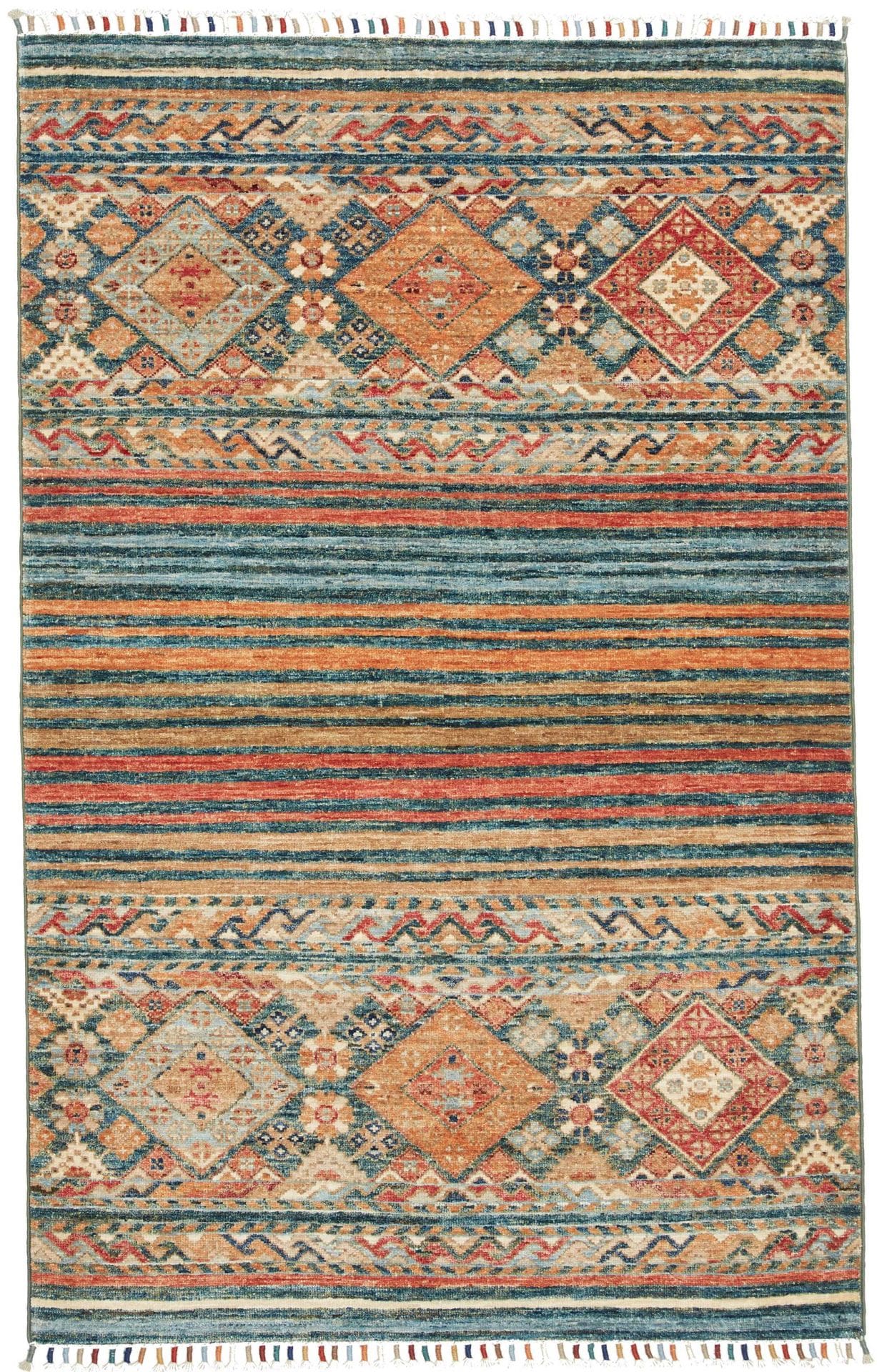 Samarkand Orientteppich 101 x 153cm, handgeknüpft, Schurwolle