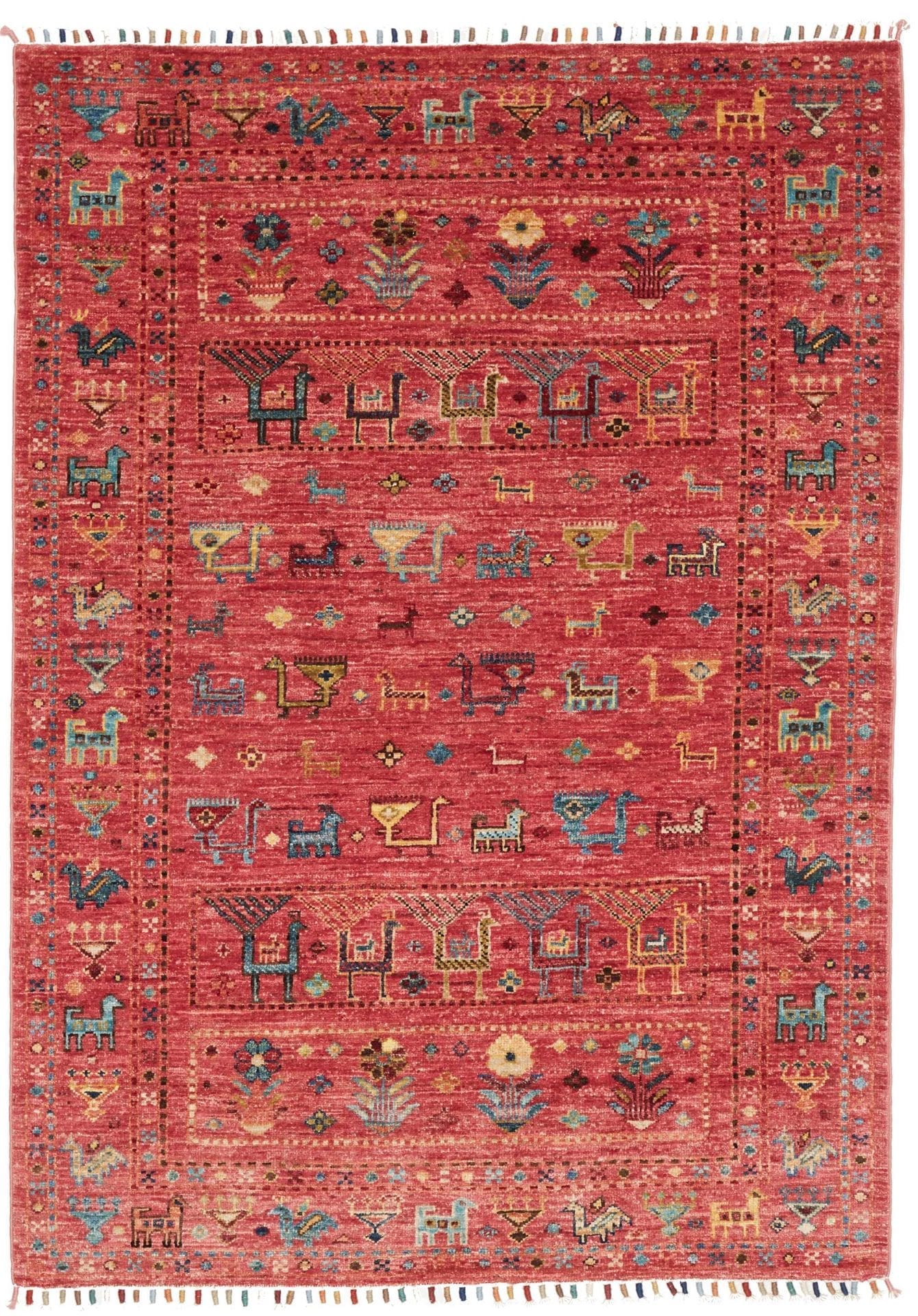 Samarkand Orientteppich 108 x 150cm, handgeknüpft, Wolle