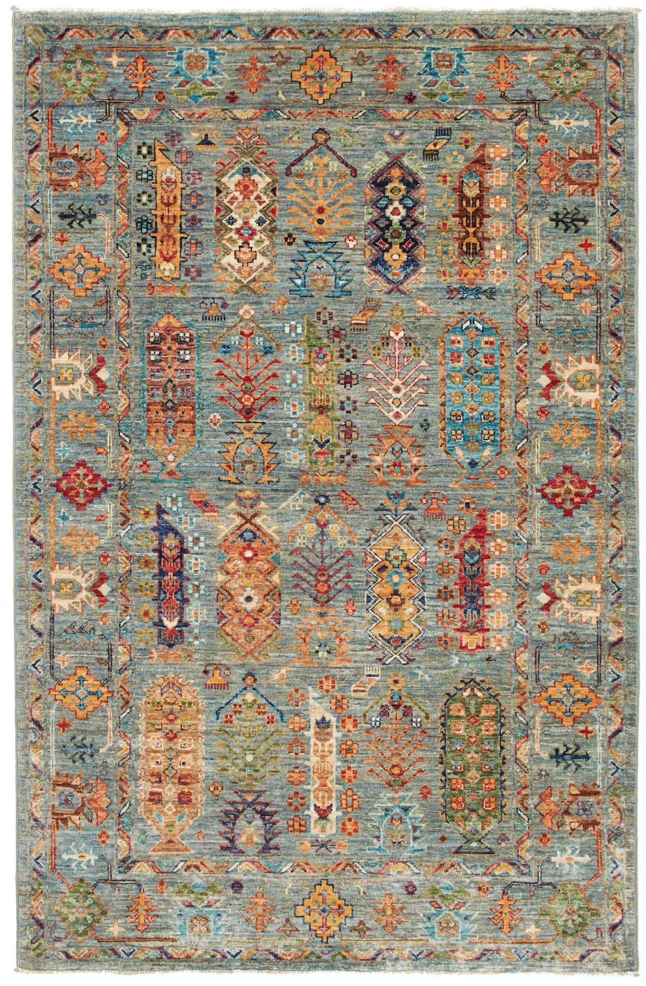 Samarkand Orientteppich 126 x 187cm | Handgeknüpft aus Wolle