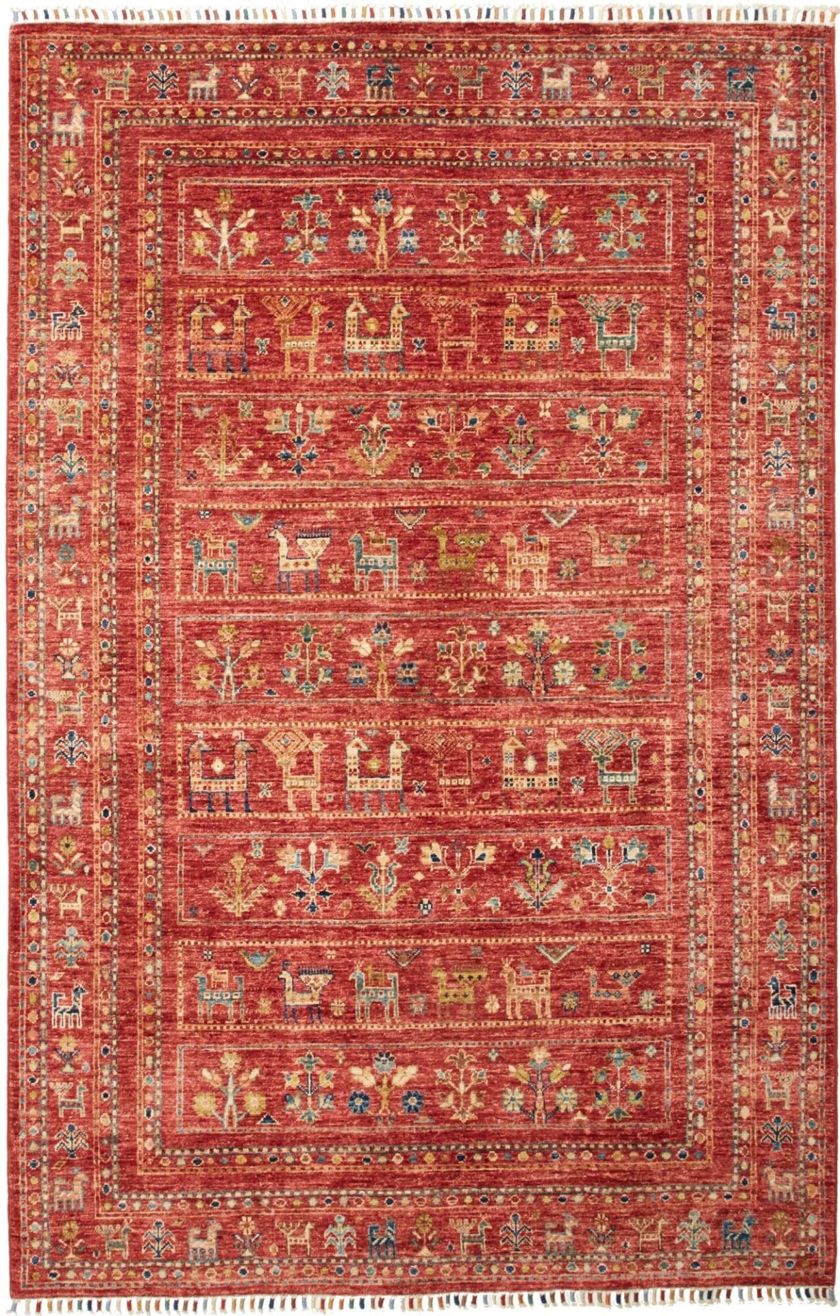 Samarkand Orientteppich 145 x 216cm, handgeknüpft, Wolle