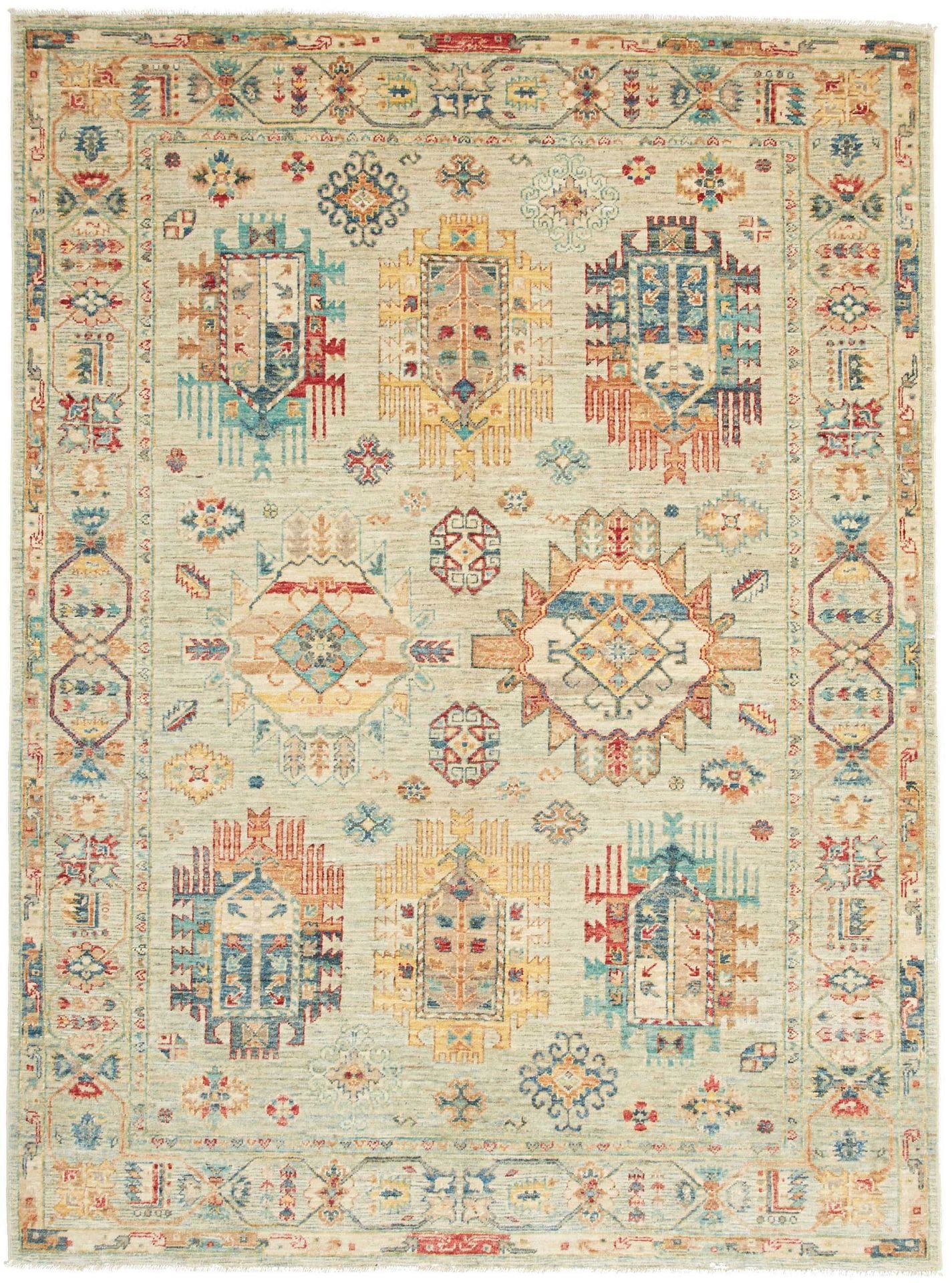 Samarkand Orientteppich 154 x 204cm, handgeknüpft, Schurwolle