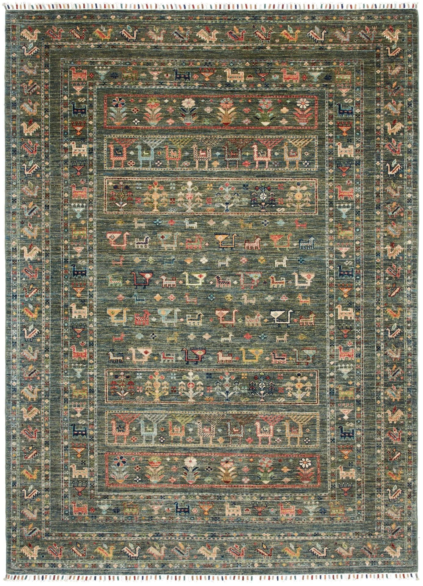 Samarkand Orientteppich 170 x 231cm, handgeknüpft, Wolle