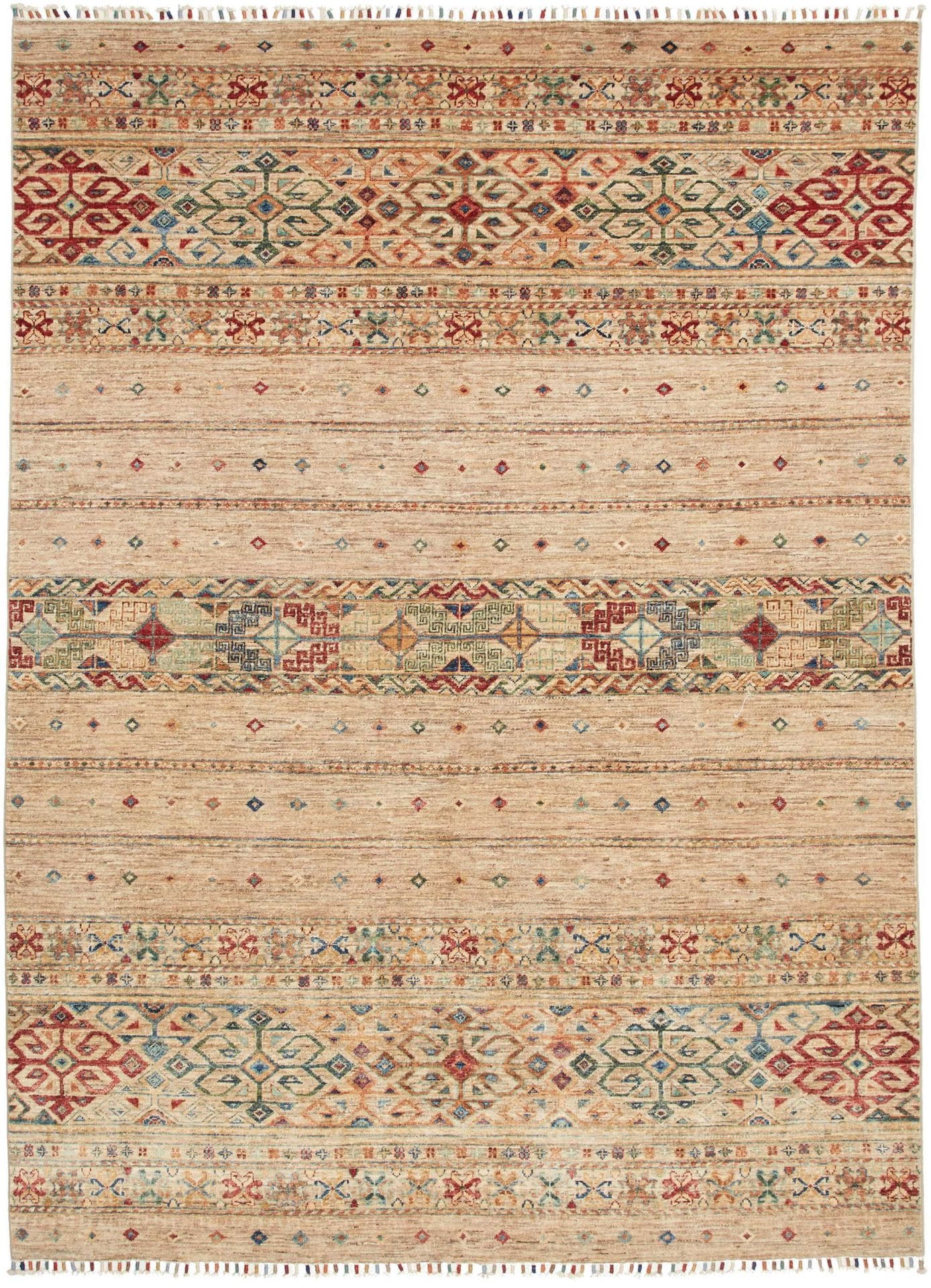 Samarkand Orientteppich 176 x 246cm, handgeknüpft, Schurwolle