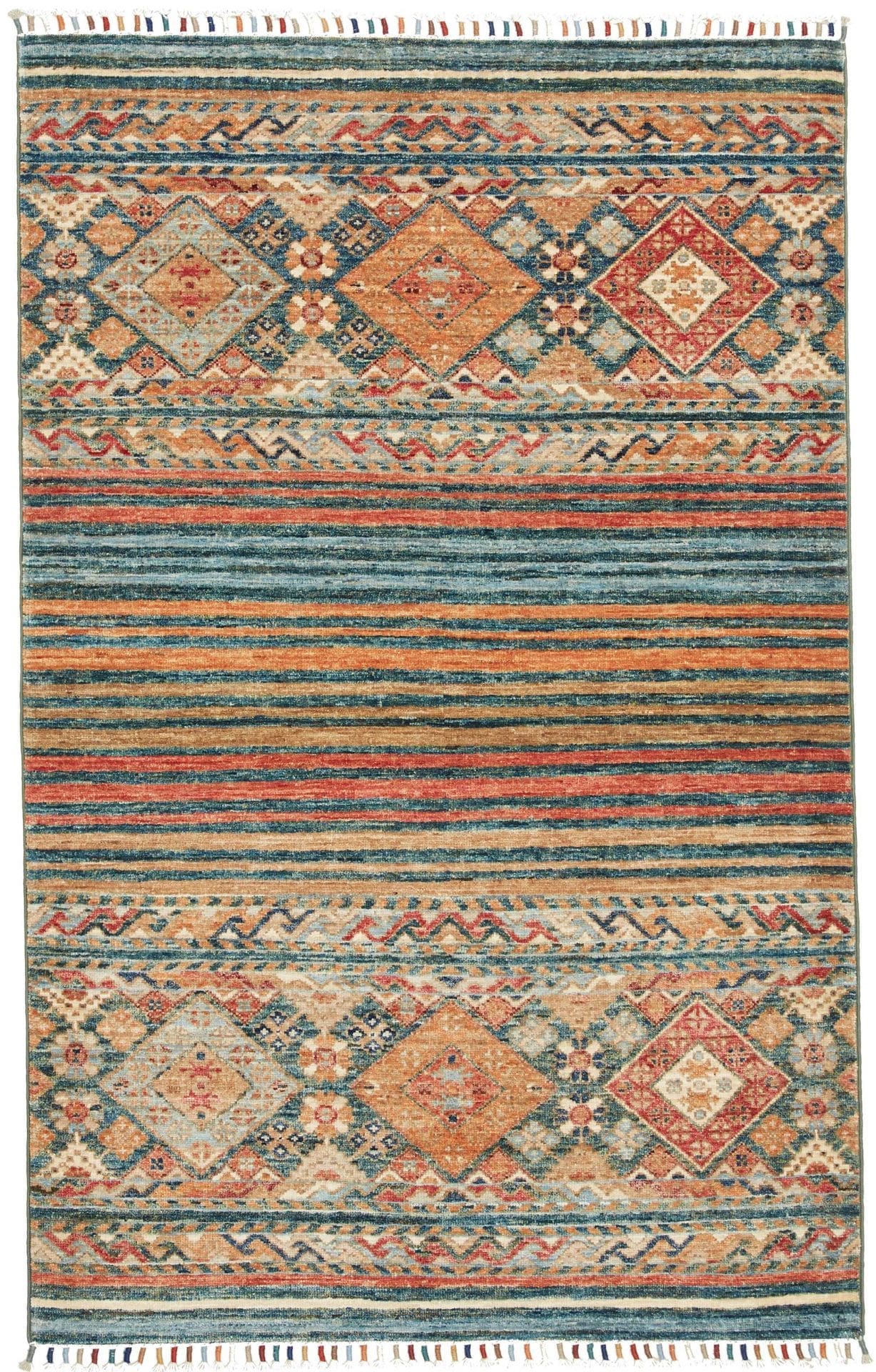 Samarkand Teppich 100 x 153 cm - Handgeknüpft, Schurwolle, orientalisch