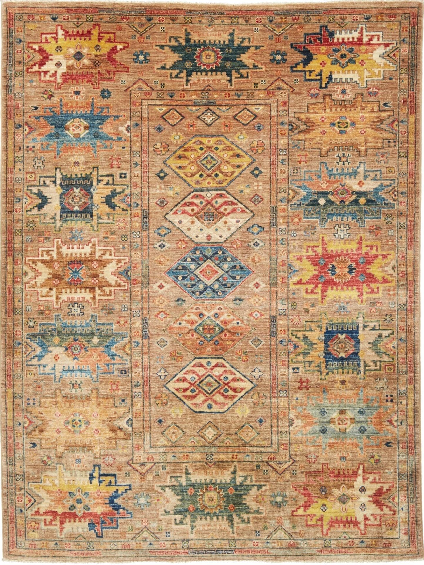 Samarkand Tribal Teppich 151 x 200 cm – Handgeknüpft, Wolle, Orientteppich