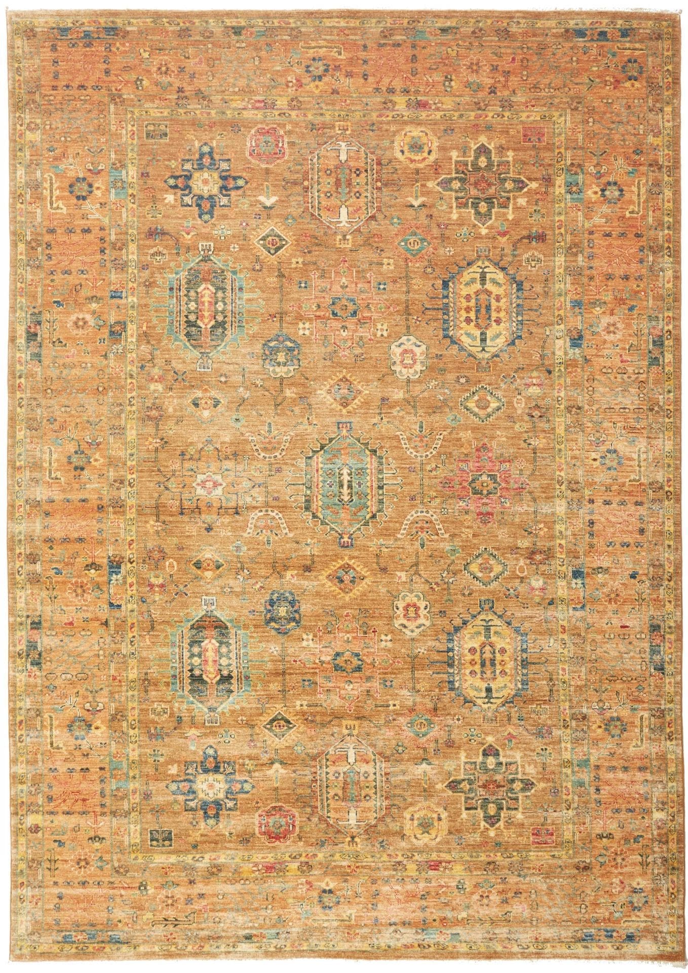 Samarkand Tribal Teppich 208 x 290cm, Schurwolle, handgeknüpft