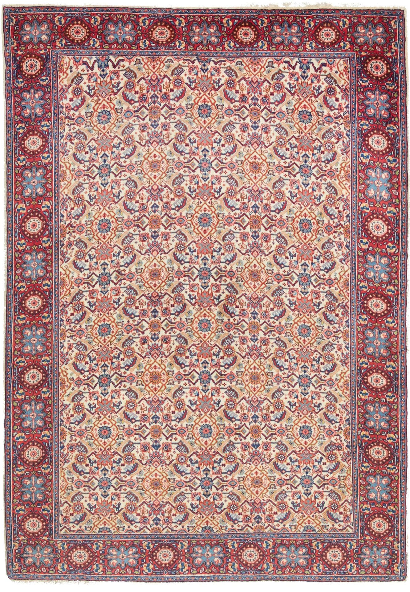 Sarough Teppich 105 x 150cm | Handgeknüpft | Schurwolle, Perserteppich