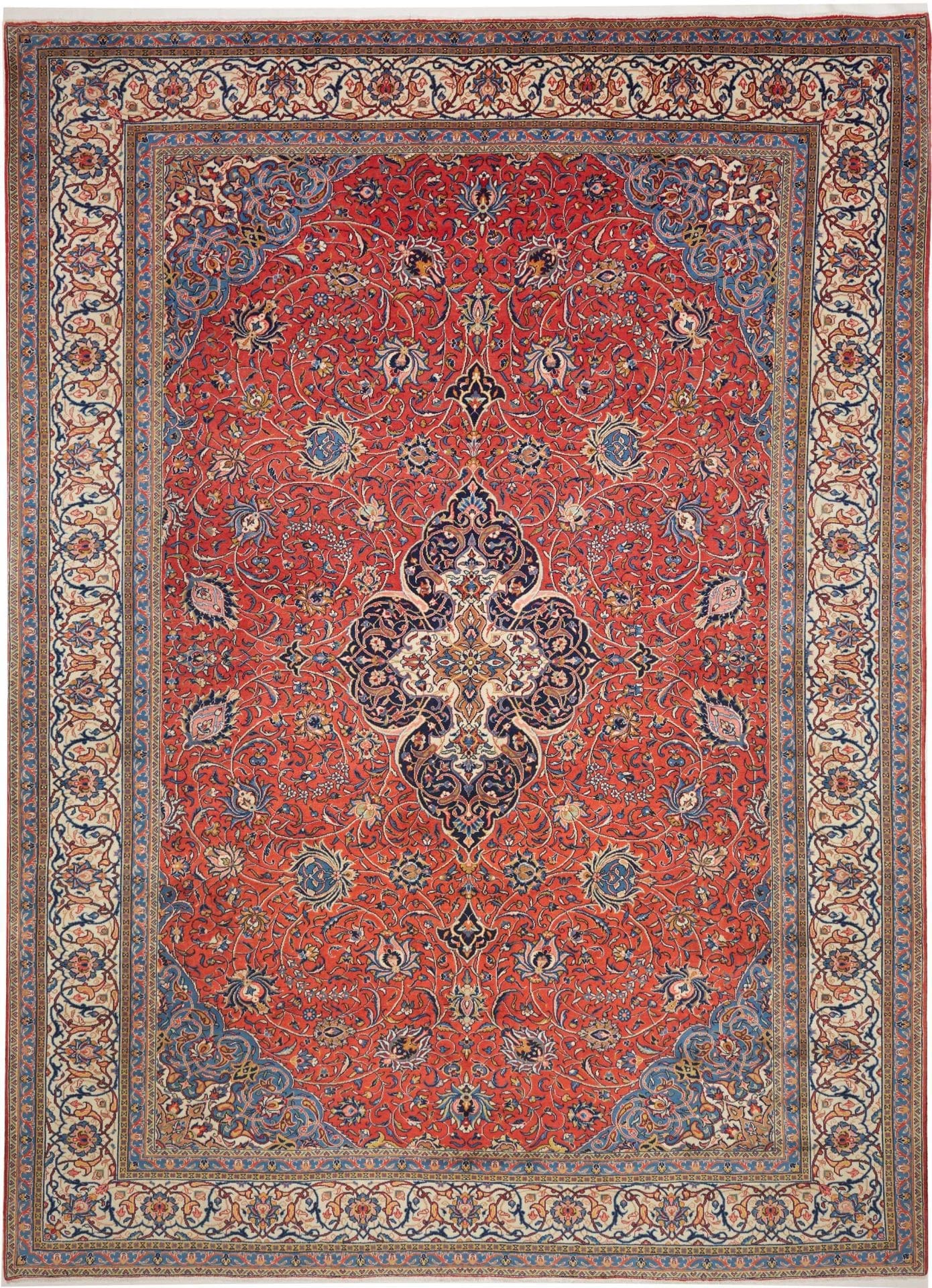 Sarough Teppich 306 x 415cm - handgeknüpft, florales Muster, Wolle