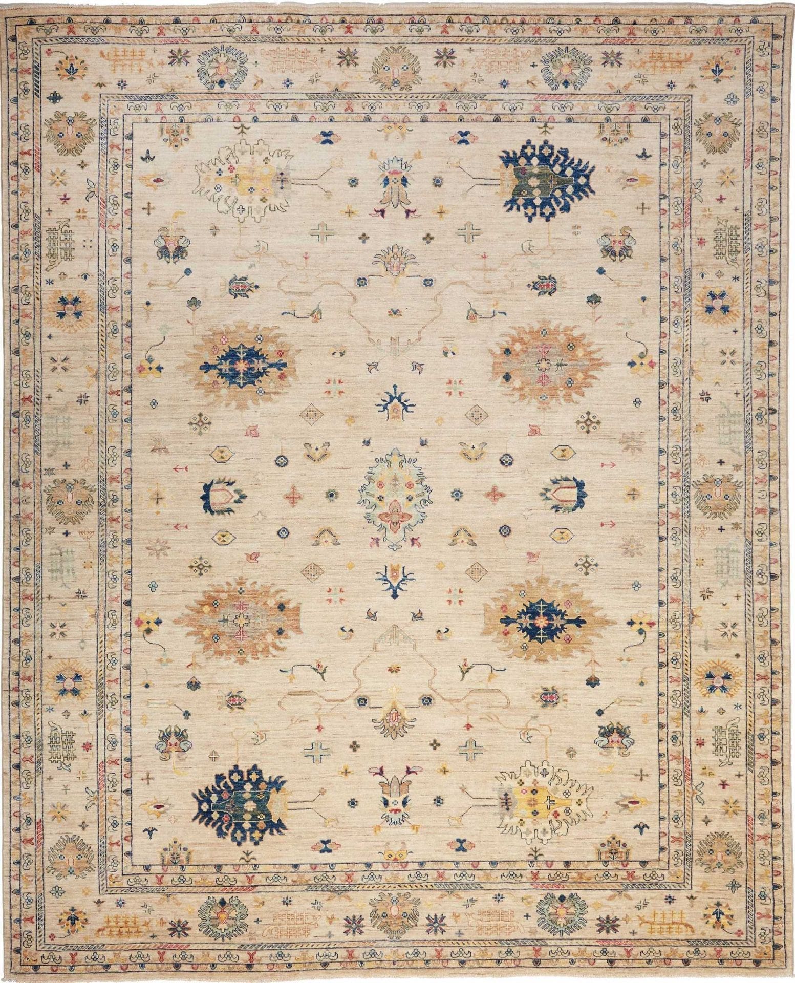 Ziegler Farahan Orientteppich 246 x 300cm, bunten Mustern, handgeknüpft