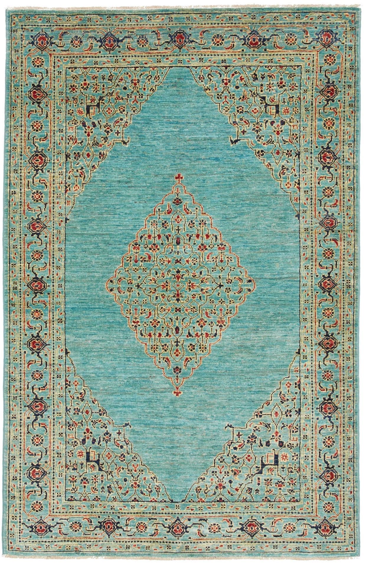 Ziegler Orientteppich 127 x 192cm, Schurwolle, handgeknüpft