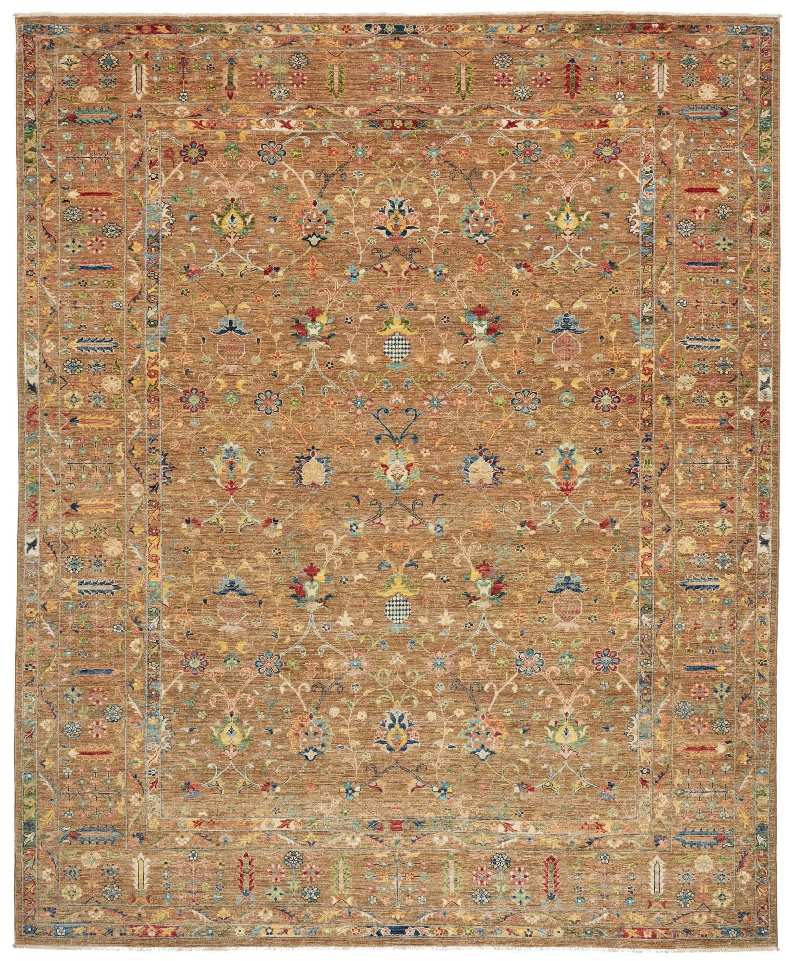 Ziegler Orientteppich 249 x 302 cm - Handgeknüpft aus Schurwolle