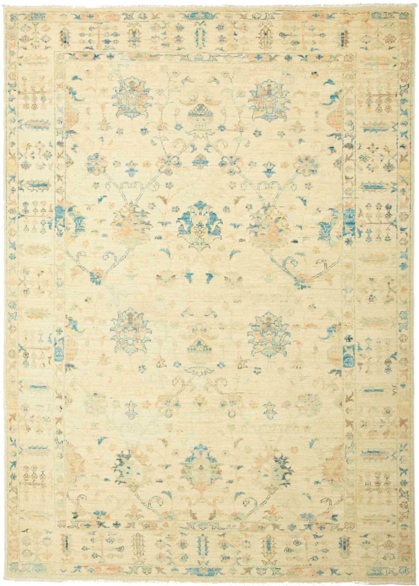 Ziegler Teppich 147 x 200cm aus Schurwolle, handgeknüpft, Orientteppich