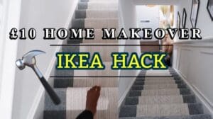 „10 £ IKEA HACK WOHNUNGSGESTALTUNG | DIY TREPPENLAUF MIT IKEA TEPPICH“