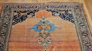 „Persischer Bidjar Galerie-Teppich aus dem 19. Jahrhundert in Ziegelrot, Marineblau, Türkis, Gelb, Grün, SKU 1723“