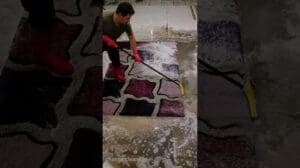 „Wie man Schmutz von einem sehr schmutzigen Teppich entfernt“