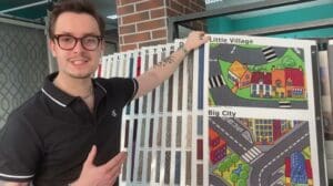 „Wie wählt man einen Kinderteppich aus Meterware?“