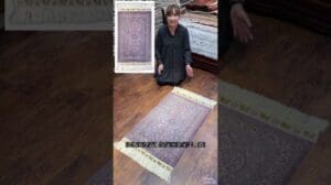 „【Verzaubert】Eleganter Seidenteppich in Lavendel💜✨💎 Das Meisterwerk von Kum! Aus der Jeddi-Werkstatt“