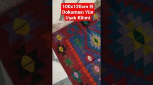 100x120cm Antike Otantik Handgewebte Uşak Teppich