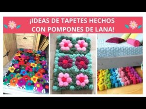 13 schöne Ideen für Teppiche oder Teppiche aus Wollpompons