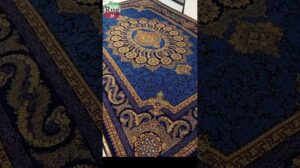 $24900 Persischer Qom Seiden-Gold-Blauer Luxus-Teppich