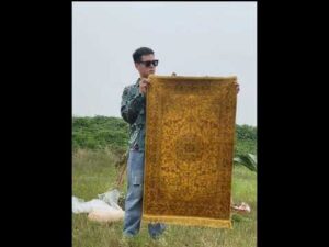 2,5x4 Fuß handgefertigte Seidenteppiche aus der Yilong-Teppichfabrik.