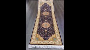 2x6 Fuß handgeknüpfter Teppich Seidenteppichläufer Persische handgewebte Teppiche Wohnzimmer traditionell Seide