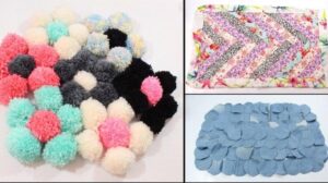 3 TEPPICHE, DIE DU SELBST AUS ALTEN JEANS, WOLLE UND STOFFRESTEN MACHEN KANNST