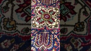 385 x 295 cm geometrisches Design Tabriz persischer handgeknüpfter Wollteppich