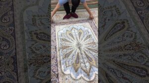 4x6ft (122x183cm) Handgeknüpfte Teppichideen Design einzigartige grüne orientalische Seidenteppich traditionelle Teppich
