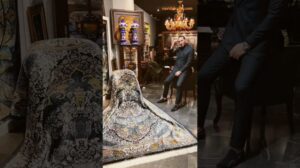 6 Meter handgeknüpfter Teppich aus reinem Seide aus Qom