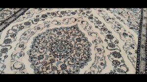 7 x 10 Nain-Wolle & Seide Authentischer Perserteppich