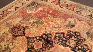 80032 Antiker Kashan, Mohtasham Teppich 2,57 m x 3,40 m
