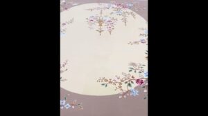 8x10 Fuß chinesischer Kunstdekor beige Feld handgewebte Teppiche Wohnzimmer traditionelle Wolle türkischer Teppich