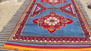 ATEMBERAUBENDER LUXURIÖSER HANDGEFERTIGTER MAROKKANISCHER TEPPICH MIT WUNDERSCHÖNEN FARBEN UND SYMBOLEN ❤✨