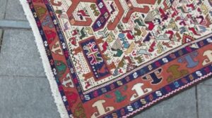 Alfombra Kilim SUMAK ANTIQ, handgeknüpft aus Wolle, Iran.