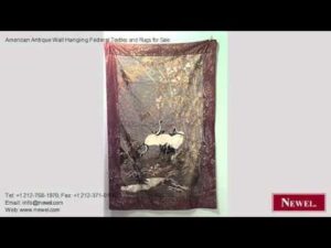 Amerikanische antike Wandbehänge, föderale Textilien und Teppiche