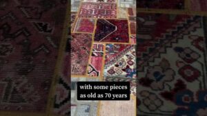Authentischer handgefertigter Patchwork-Perser-Kilim-Teppich