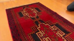 Baluch-Stamm handgewebter Teppich Stilvoller Raum◆Zimmer mit Teppich◆143cmBBRM8595